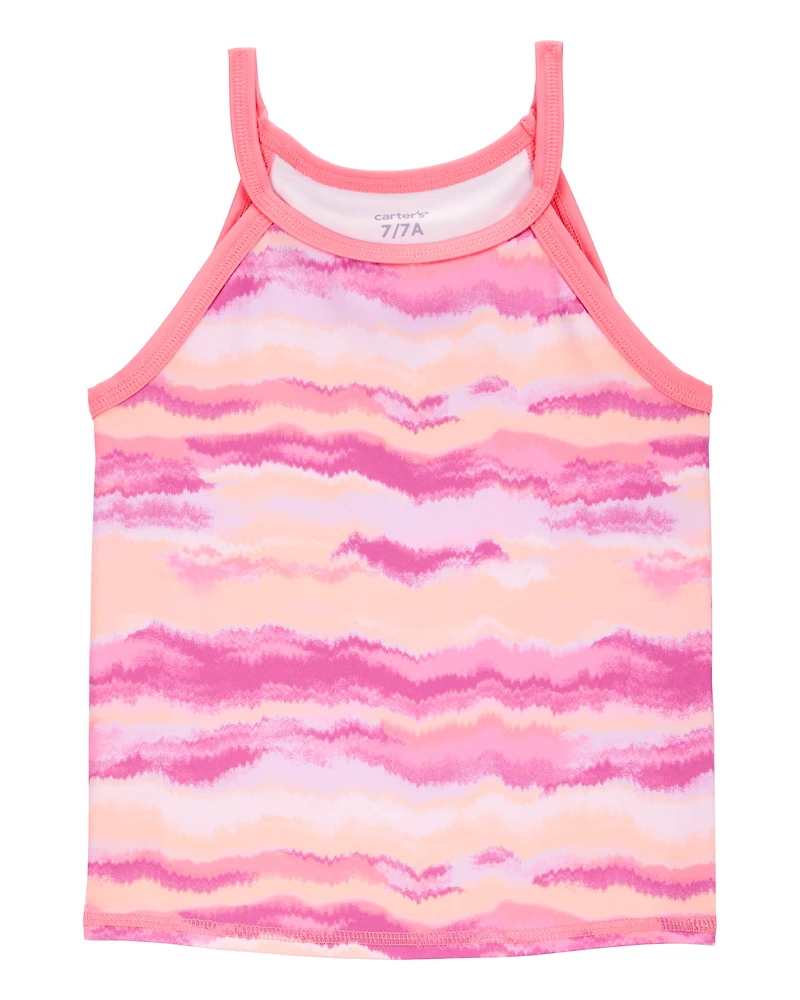 Kid Tie-Dye Print Sleeveless Tank - Pink