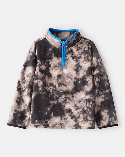 Boys Tie Dye Microfleece Quarter-Zip Pullover