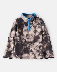 Boys Tie Dye Microfleece Quarter-Zip Pullover