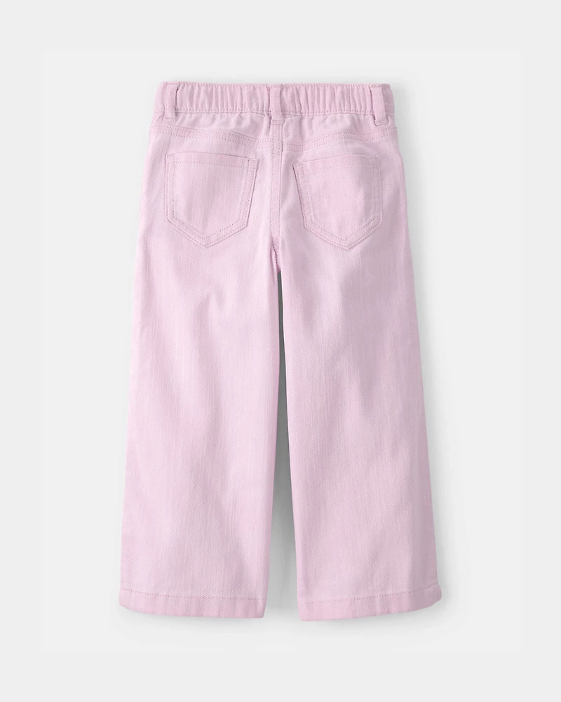 Toddler Girl Drawstring Wide-Leg Pants - Pink