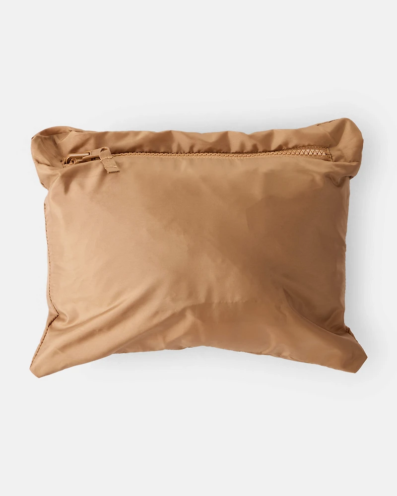 Baby Packable Hooded Puffer Jacket - Brown