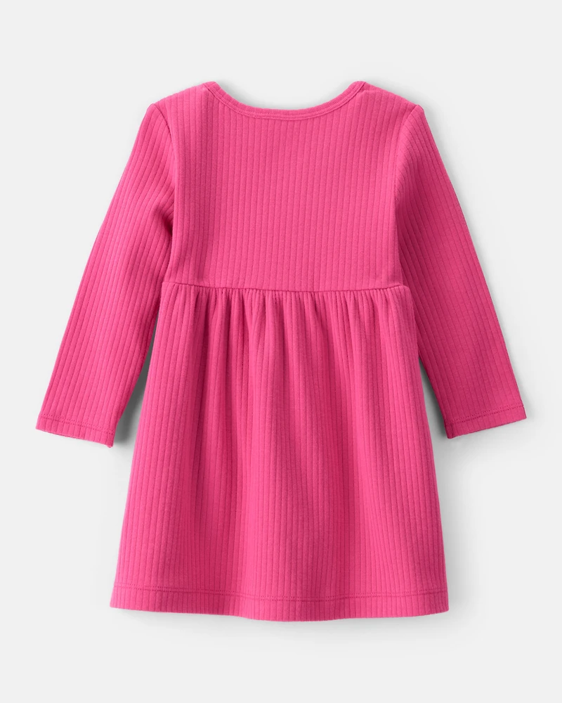 Baby Girl Long-Sleeve Dress - Pink