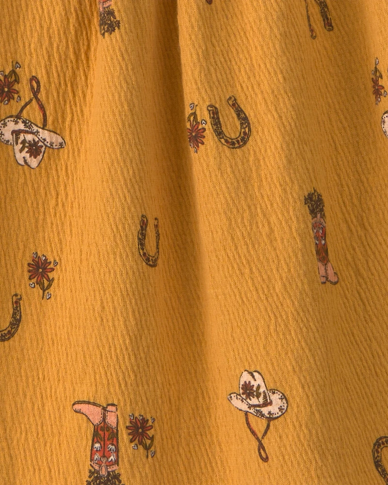 Toddler Girl Western Long-Sleeve Top - Yellow