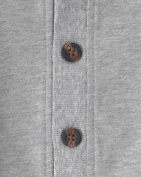 Baby Boy 3-Piece Varsity Cardigan, Bodysuit & Short Set - Green/Grey