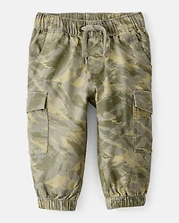 Baby Boy  Cotton Twill Pull-On Cargo Joggers - Camo