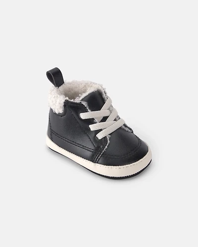 Baby Boy High Top Sneakers - Black
