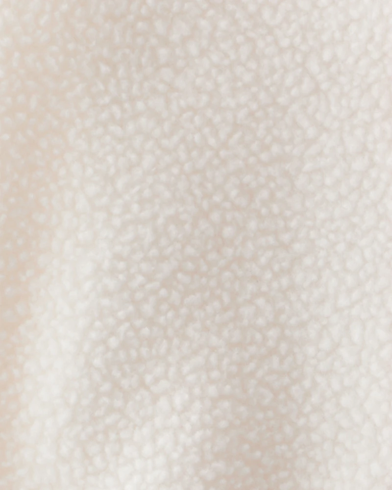 Toddler Girl Sherpa Zip-Up Jacket - Ivory