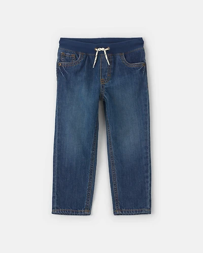 Toddler Boy Denim Pull-On Jeans - Dark Wash