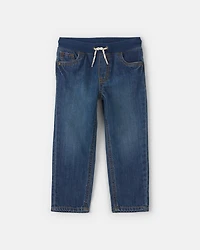 Toddler Boy Denim Pull-On Jeans - Dark Wash