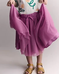 Toddler Girl Avenue Twirl™ Midi Skirt with Tulle - Purple