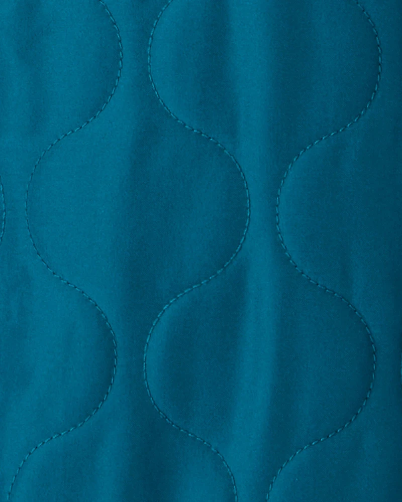 Baby Boy Quilted Long-Sleeve Jumpsuit - Blue