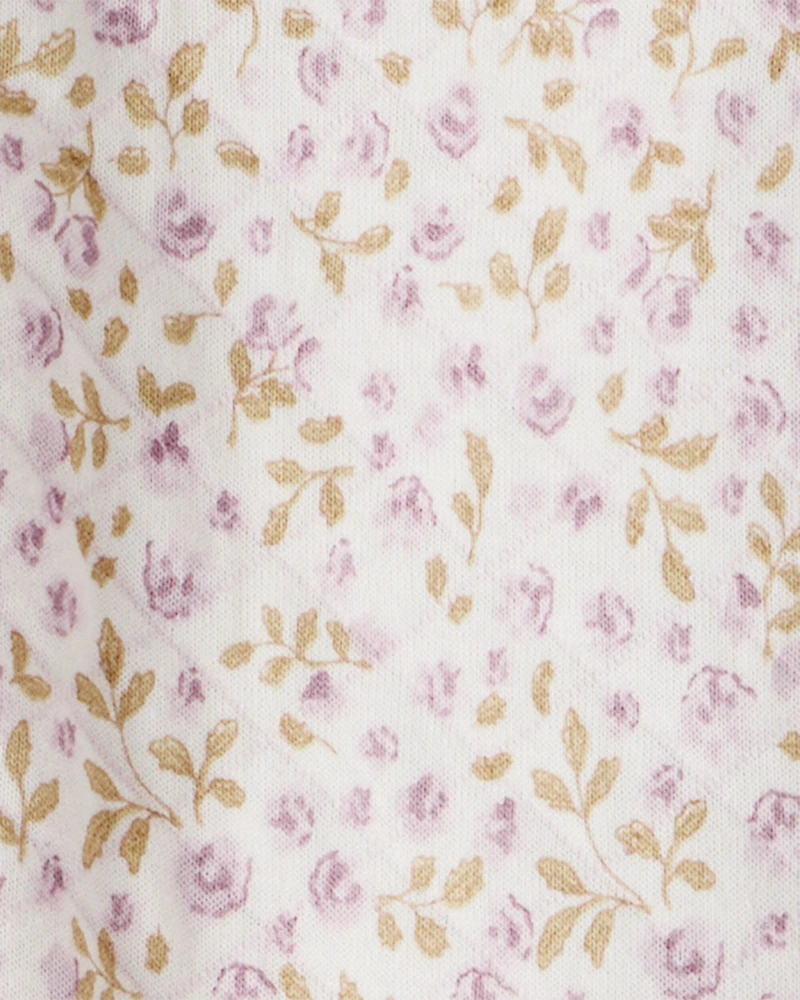 Baby Girl 2-Piece Cardigan & Pants Set Made with Organic Cotton in Botanic Muse Print