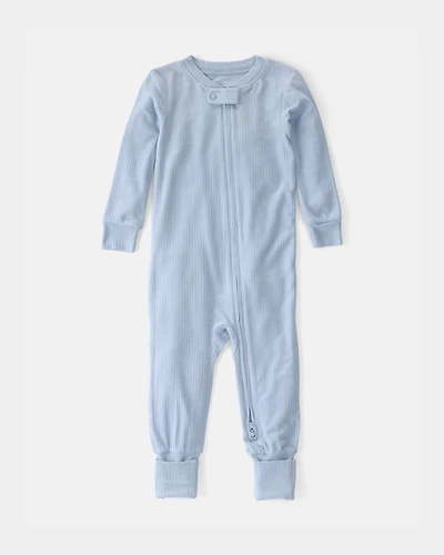 Baby PurelySoft 2-Way Zip 1-Piece Pajama - Blue