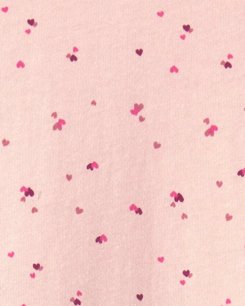 Toddler Girl Heart Long-Sleeve Peplum Top - Pink