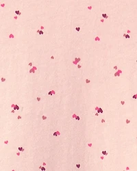Toddler Girl Heart Long-Sleeve Peplum Top - Pink