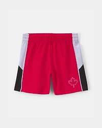 Toddler Umbro Canada Mesh Soccer Shorts - Red/White/Black