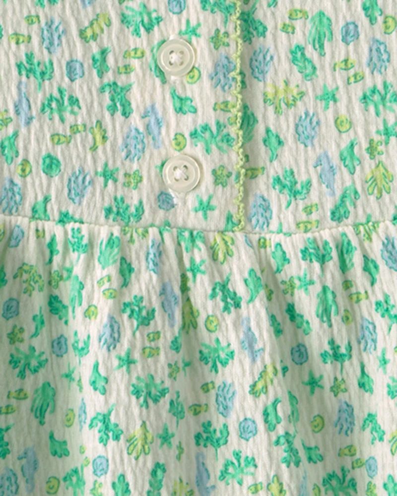 Toddler Girl Floral Tank Top - Green