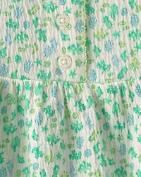 Toddler Girl Floral Tank Top - Green
