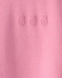 Toddler Girl Strawberry French Terry Pullover Sweatshirt - Pink