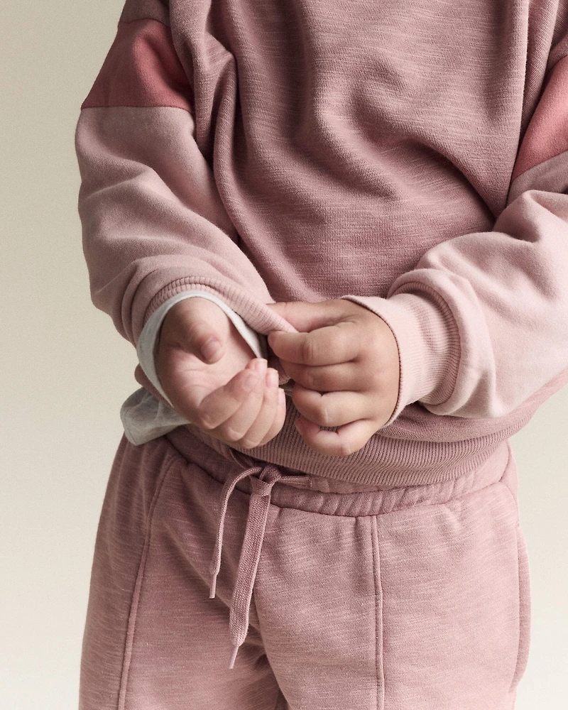 Toddler Girl Linda Wide Leg Pant - Mauve