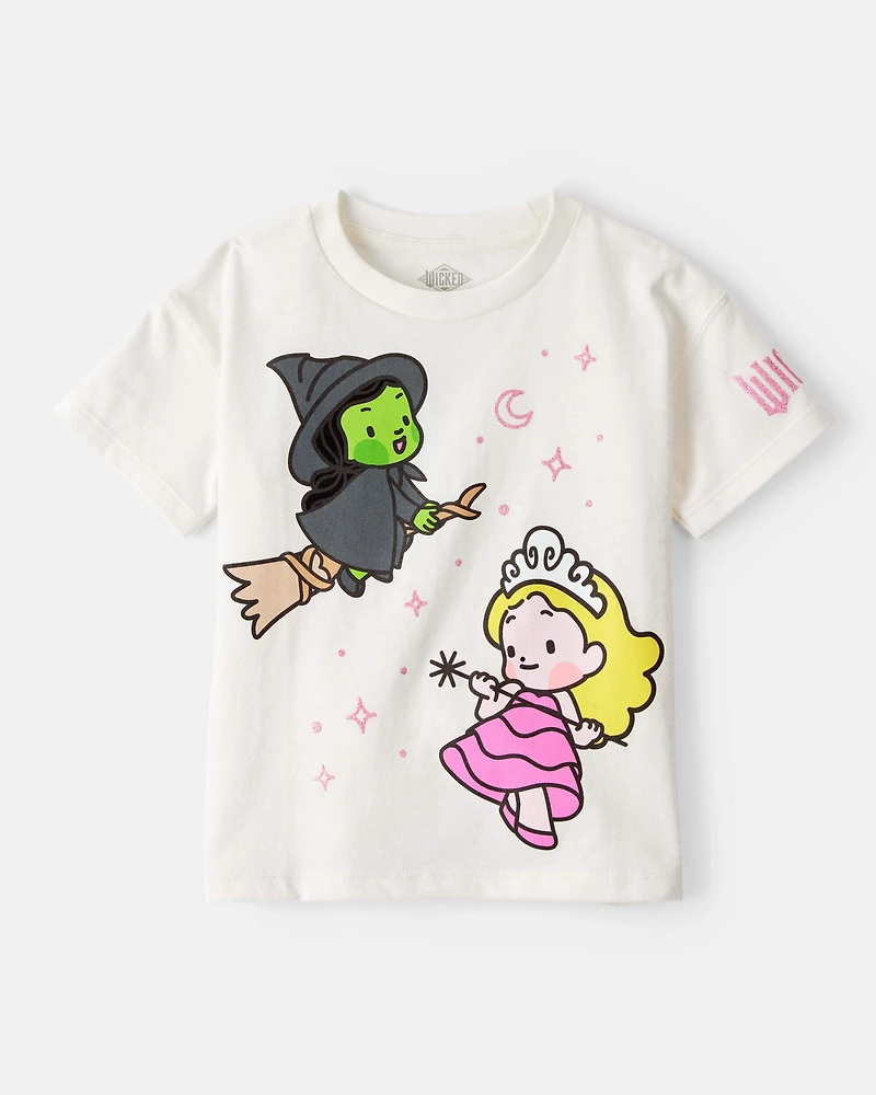 Toddler Girl Wicked Short-Sleeve Graphic Tee - Cream