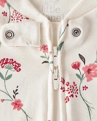 Baby Organic Cotton Sleep & Play Pajamas in Rosethorn Hollow Print