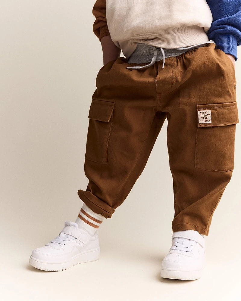 Toddler Boy Cargo Pant - Cinnamon