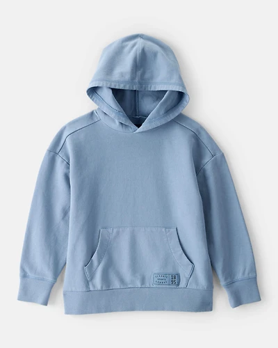 Boys Cotton Long-Sleeve Hoodie - Blue