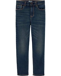 Kid Slim Straight Leg Heritage Wash Jeans
