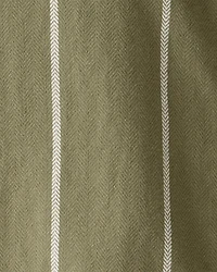 Boys Striped Cotton Long-Sleeve Button-Down Shirt - Green