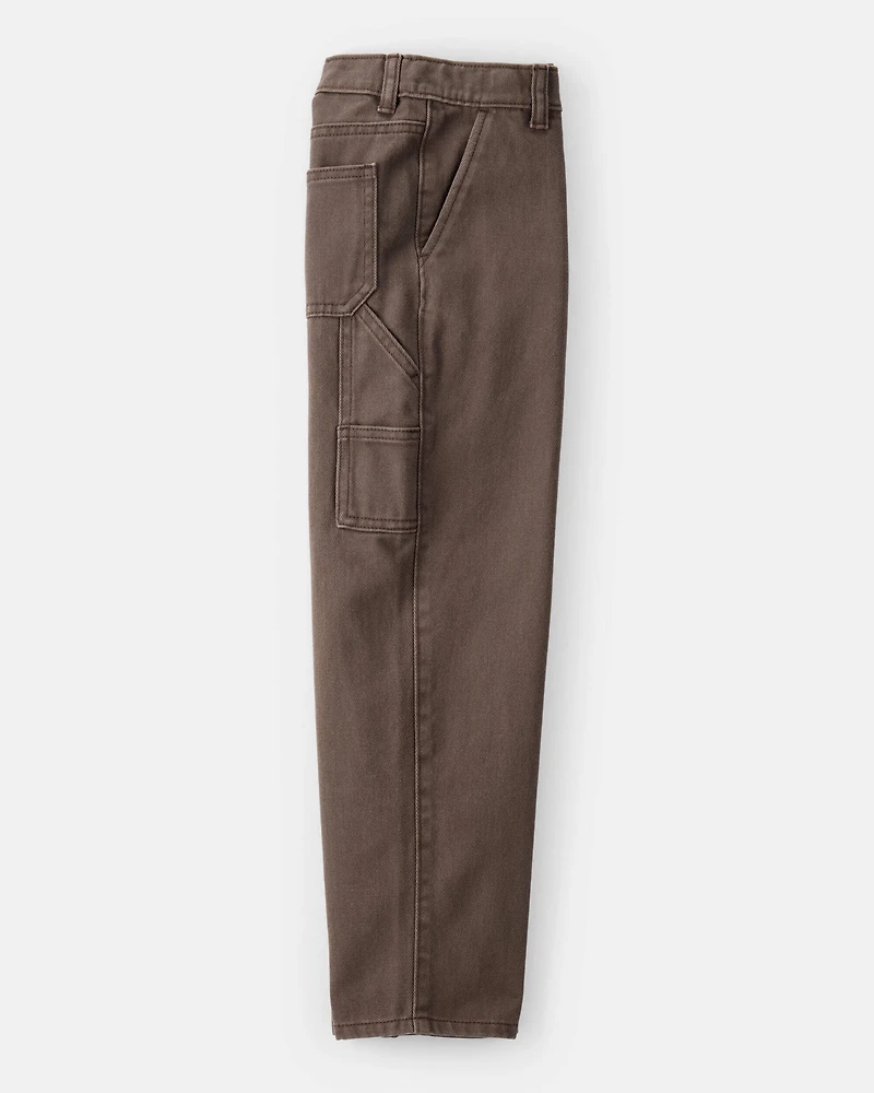 Boys Carpenter Fashion Pants - Brown