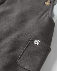 Baby Organic Cotton Shortall Set in Panda Bear