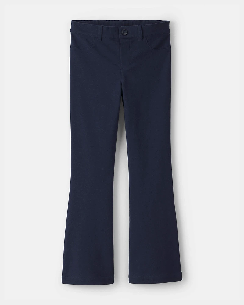 Girls -Pack Uniform Ponte Flare Pants