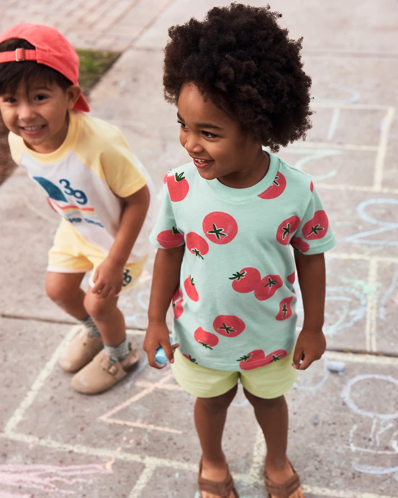 Toddler Tomato Tee - Green/Red