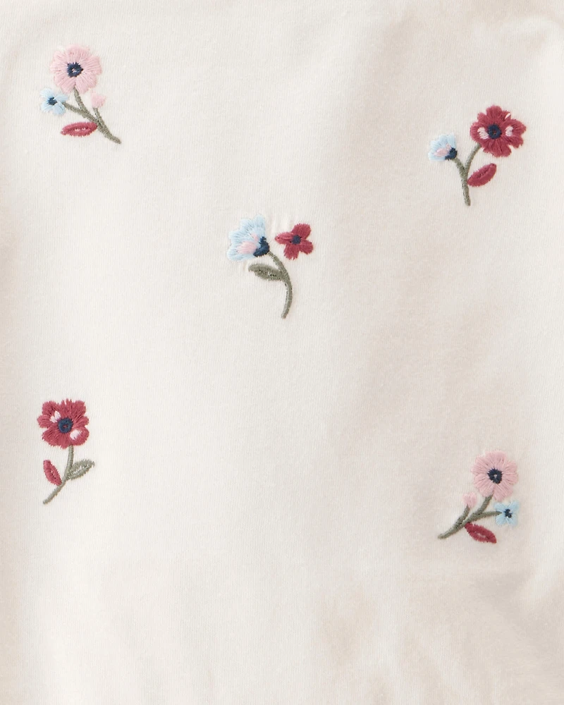 Baby 2-Piece Floral Long-Sleeve Bodysuit Pant Set - White/Pink