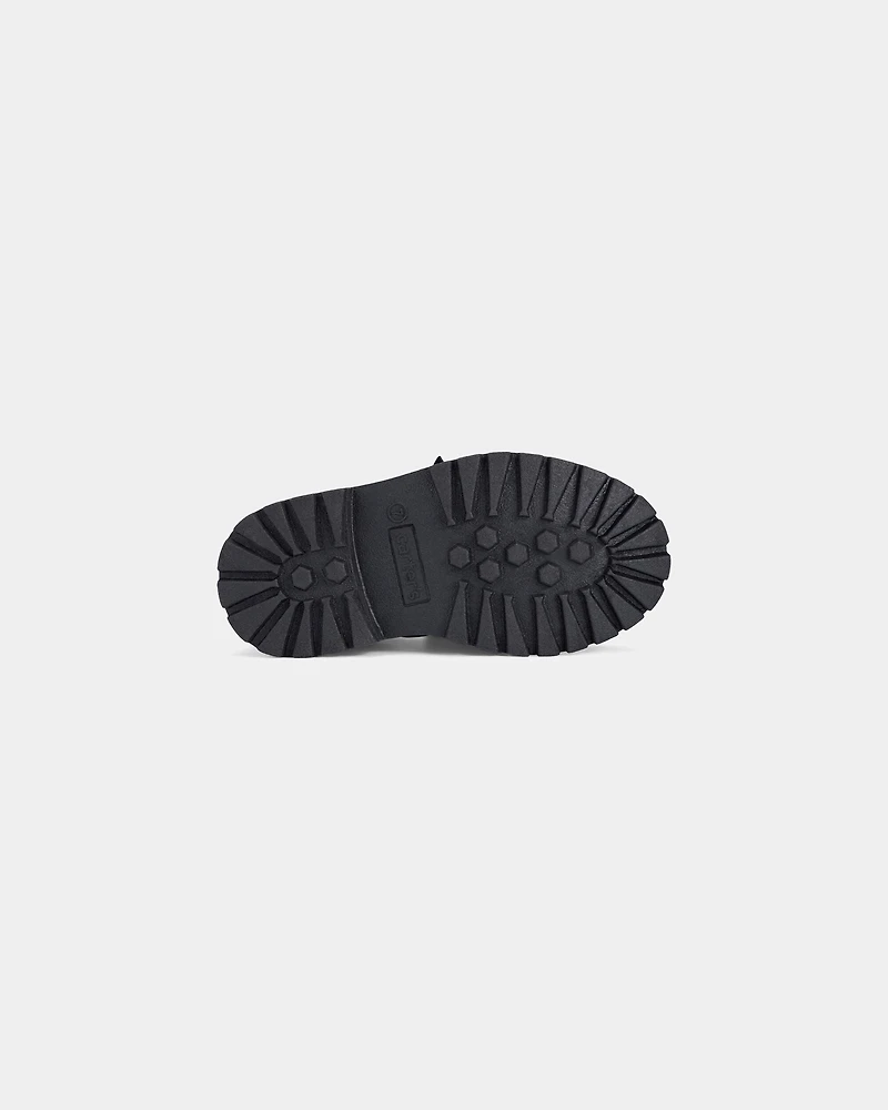 Girls Bow Combat Boots - Black