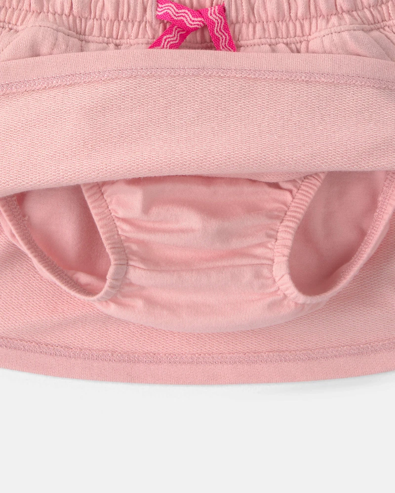 Baby Girl French Terry Skort - Pink