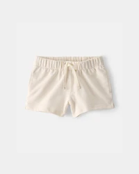 Toddler Girl French Terry Shorts - Cream