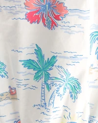 Baby Girl 2-Piece Tropical Beach Sleeveless Top & Short Set