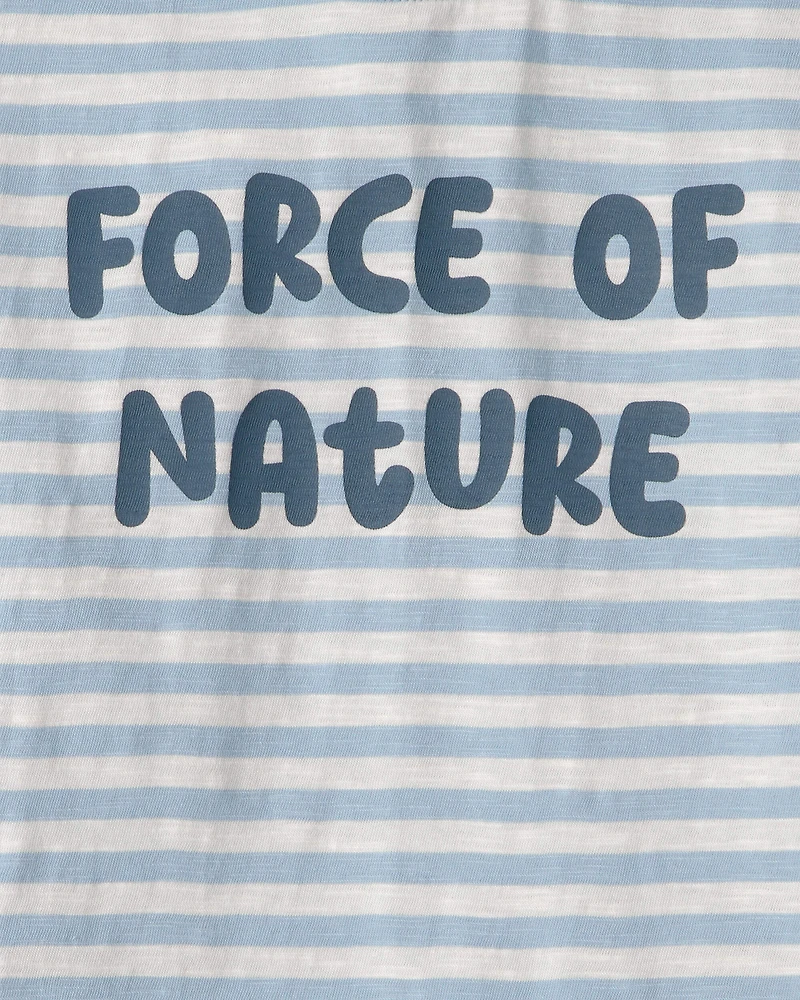 Kid Organic Cotton 'Force of Nature' Tee in Stripes