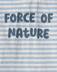 Kid Organic Cotton 'Force of Nature' Tee in Stripes