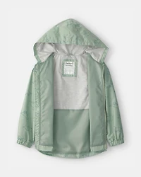 Boys Dinosaur Raincoat - Green