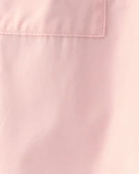 Toddler Girl Bow-Cuff Poplin Joggers - Pink