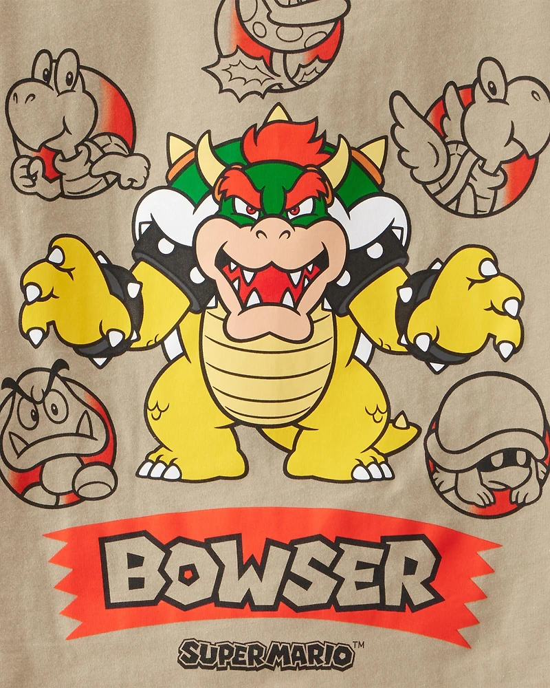 Boys 2-Piece Bowser Outfit Set - Brown/Orange