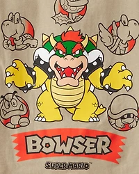 Boys 2-Piece Bowser Outfit Set - Brown/Orange