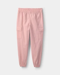 Girls 2-Piece 'Love' Fleece Pullover & Pant Set - Pink