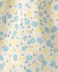 Girls 2-Piece Floral French Terry Top & Skirt Set - Yellow