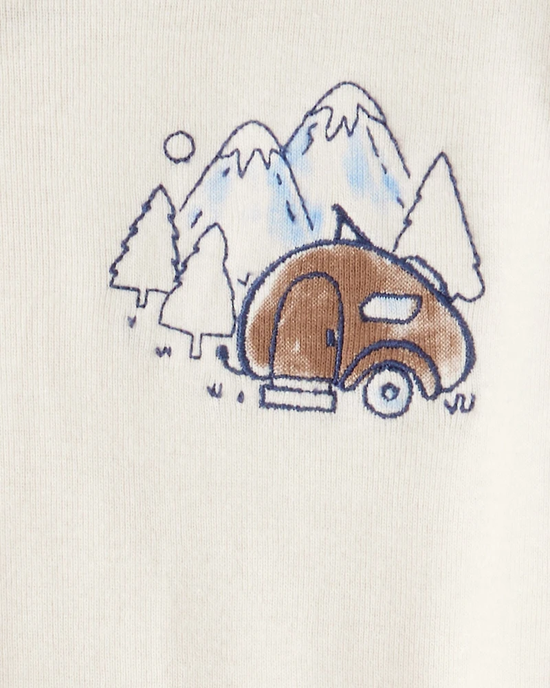 Baby Boy 3-Piece Button-Down Outfit Set - Maroon/Brown