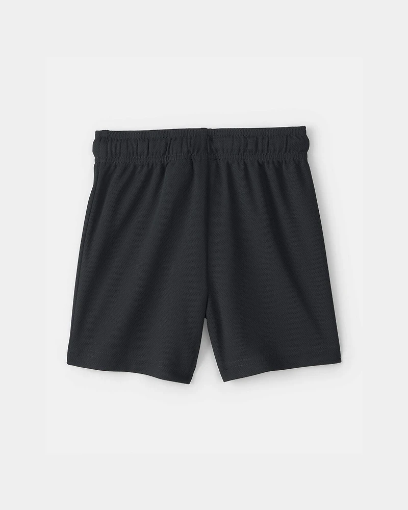 Toddler Boy Mesh Active Shorts - Black