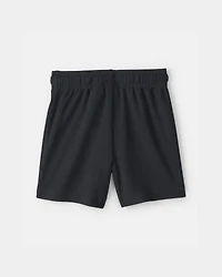 Toddler Boy Mesh Active Shorts - Black